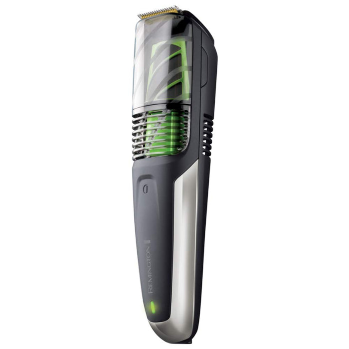 Remington trymer do brody, przechwytuje do 95% obciętych włosów, ostrza z powłoką tytanową, regulowany grzebień 2-18mm, łatwy w czyszczeniu, bezprzewodowy, nakładka 20-32mm, etui, Vacuum MB6850