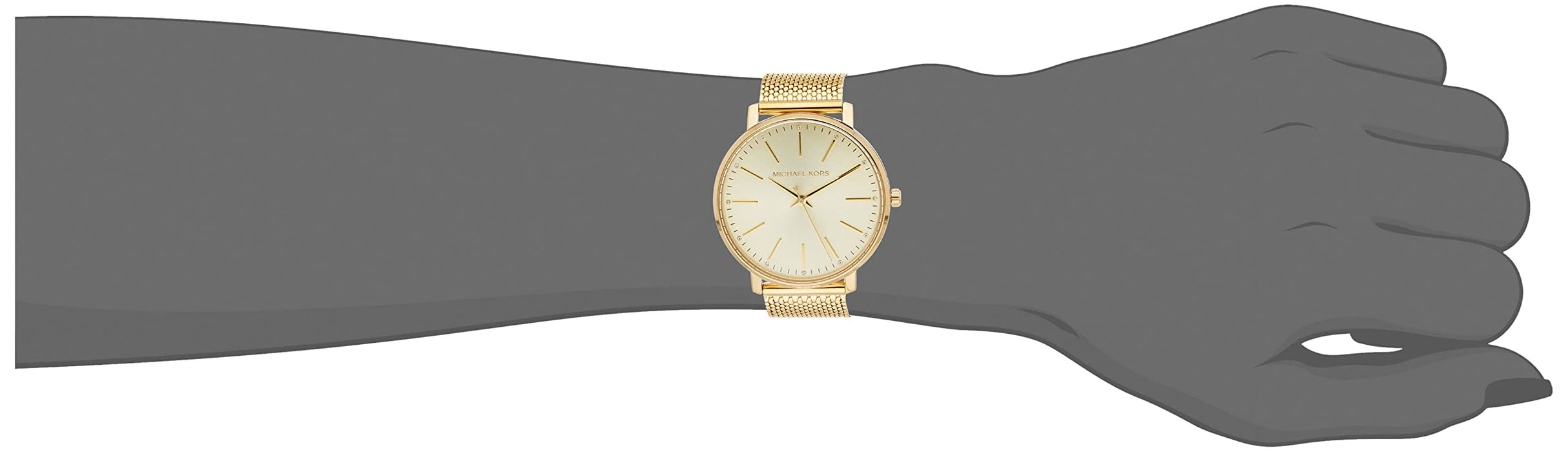 Michael Kors Zegarek damski PYPER, rozmiar obudowy 38 mm, mechanizm trzech wskazówek, pasek ze stali nierdzewnej