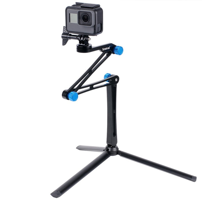 Smatree X1S aluminiowy składany maszt ze statywem do GoPro Hero Max, GoPro Fusion, GoPro Hero 2018, GoPro Hero 10/9/8/7/6/5/4/3/2/1, DJI Osmo Action i Logitech Webcam C925e C922x