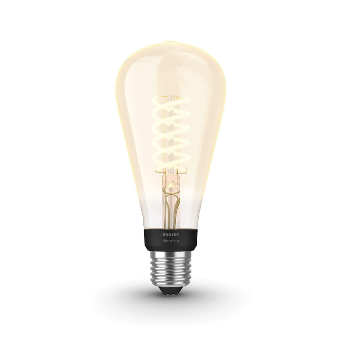 Philips Hue Filament White Inteligentna żarówka LED E27 7W ST72, retro żarówka Edisona, ciepłe białe światło, możliwość przyciemniania
