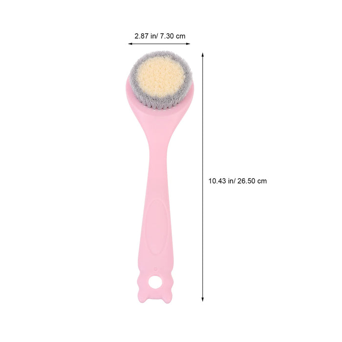 HEALLILY Do Kąpieli Szczotka Do Ciała Z Miękkie Włosie Długa Rączka Prysznicowa Szczotka Do Powrót Scrubber Delikatny Peeling Dla Mokro I Sucho Szczotkowania (Różowy)