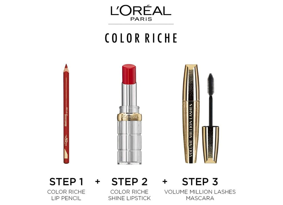 L'Oréal Paris Color Riche Shine Szminka, pomadka do ust, zmysłowe usta, subtelny połysk oraz trwały efekt, 112 Only in Paris, 3,8 g