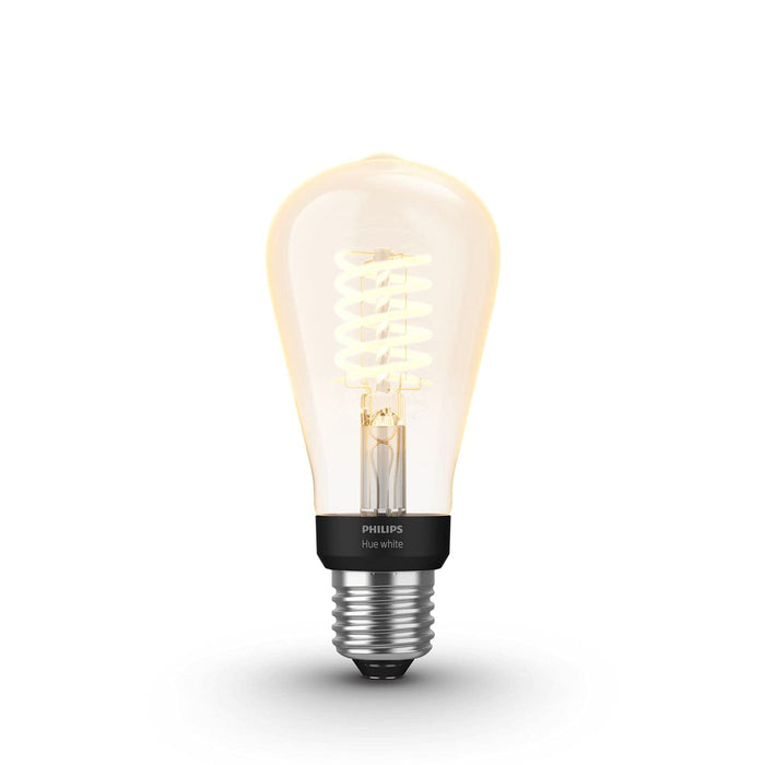 Philips Hue Filament White Ambiance Inteligentna żarówka LED E27 7W ST64, retro żarówka Edisona, ciepłe białe światło, możliwość przyciemniania