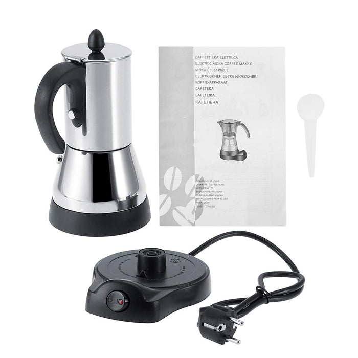Elektryczny ekspres do kawy Moka, elektryczny dzbanek ze stali nierdzewnej, wtyczka EU 220 V, elektryczny ekspres do kawy (300 ml)