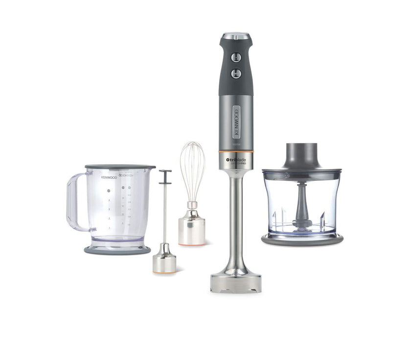 Kenwood HDM804 SI blender ręczny | blender blender o mocy 1000 W | nóż 3-skrzydłowy Triblade do szybszego przyrządzania | w zestawie trzepaczka, kubek do miksowania | idealny do zup i smoothies