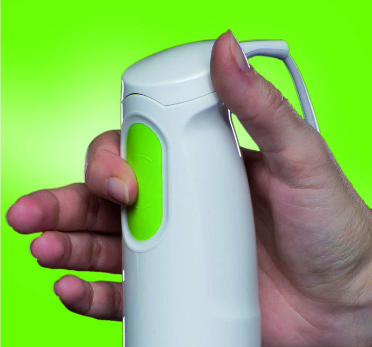 Braun MultiQuick 1 MQ100 blender ręczny, mikser do zupy, ostrza ze stali nierdzewnej, zlewka z tworzywa sztucznego bez BPA, różdżka do mycia w zmywarce - biała