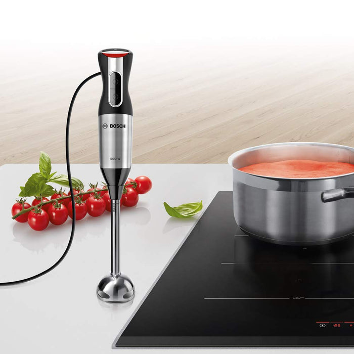 Bosch Home And Garden MS62M6110 ErgoMixx Style Blender Ręczny, Tworzywo Sztuczne, 1000 W, Czarny/Srebrny