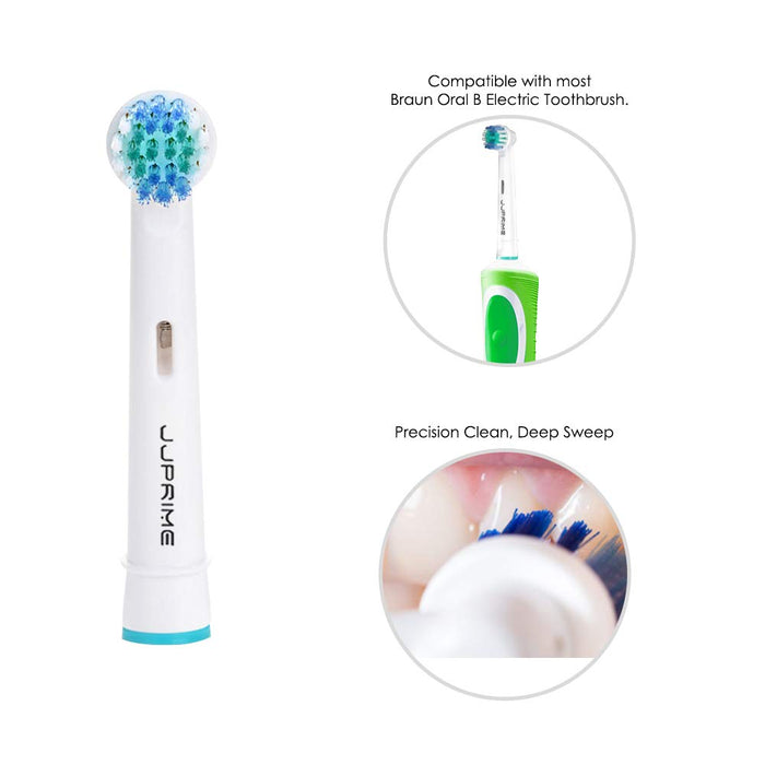 JJ PRIME - Profesjonalne elektryczne głowice do szczoteczek do zębów kompatybilne z Oral B, 8 sztuk wymiennych głowic do szczoteczek precyzyjnych do czyszczenia końcówek elektrycznych