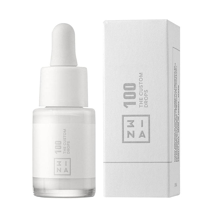 3ina Makeup – wegański – Cruelty Free – The Custom Drops 100 – podkład w kształcie kropli, aby dostosować do makijażu, trwała formuła, matujące działanie – nie zawiera oleju, lakier matowy