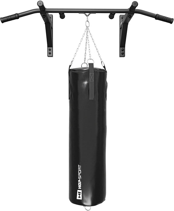 Hop-Sport HS-2004K wielofunkcyjny drążek do podciągania do montażu na ścianie, z 6 antypoślizgowymi uchwytami i uchwytem do worka bokserskiego lub TRX
