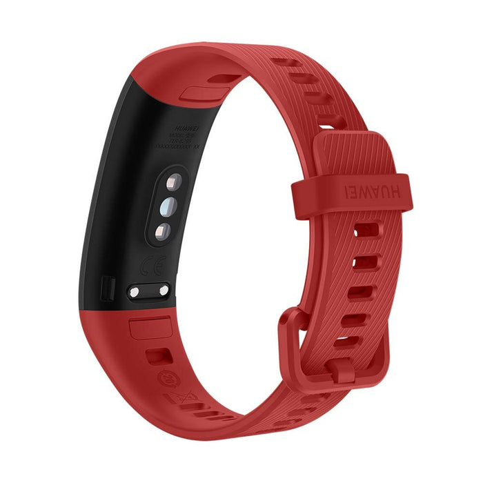 Huawei Band 4 Pro Fitness monitor aktywności (All-in-One Smart, monitorowanie tętna i snu, wbudowany GPS, kolorowy wyświetlacz dotykowy, wodoszczelność do 5 ATM), kolor czarny z czerwoną bransoletką