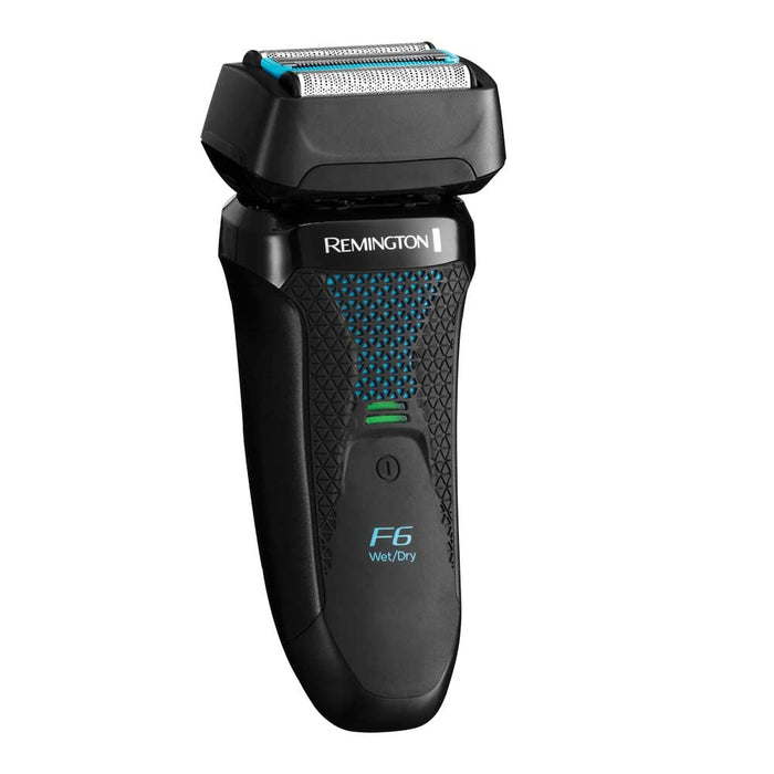 Remington golarka elektryczna, foliowa, ruchome folie, nakładka do 3-dniowego zarostu, bezprzewodowa, 100% wodoodporna, wysuwany trymer, mikrogrzebień, niebieska, Style Series F6 F6000