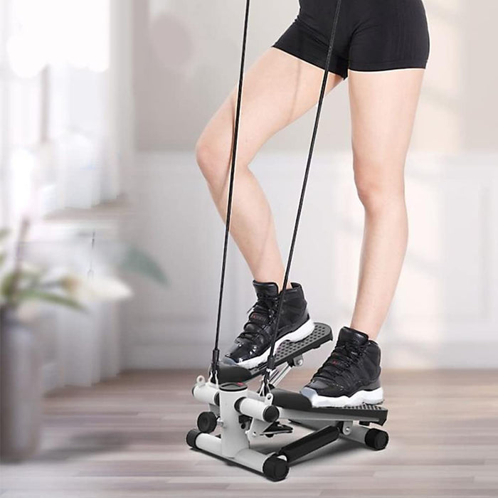 Best Goods Mini stepper, 2 w 1, stepper, do domu, małe urządzenie fitness do treningu nóg i pośladków, trener domowy z wyświetlaczem