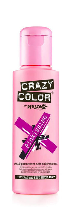 Renbow Crazy Color Semi-Permanent Hair Color Dye pinkissimo 42 - 100 ml, 1 opakowanie (1 x 115 g)