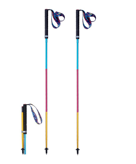 Kijki trekkingowe składane, lekkie, Aonijie aluminiowe kijki turystyczne, 130 cm regulowane, ultralekkie do chodzenia bieganie kijki wyślij 2 szt. para