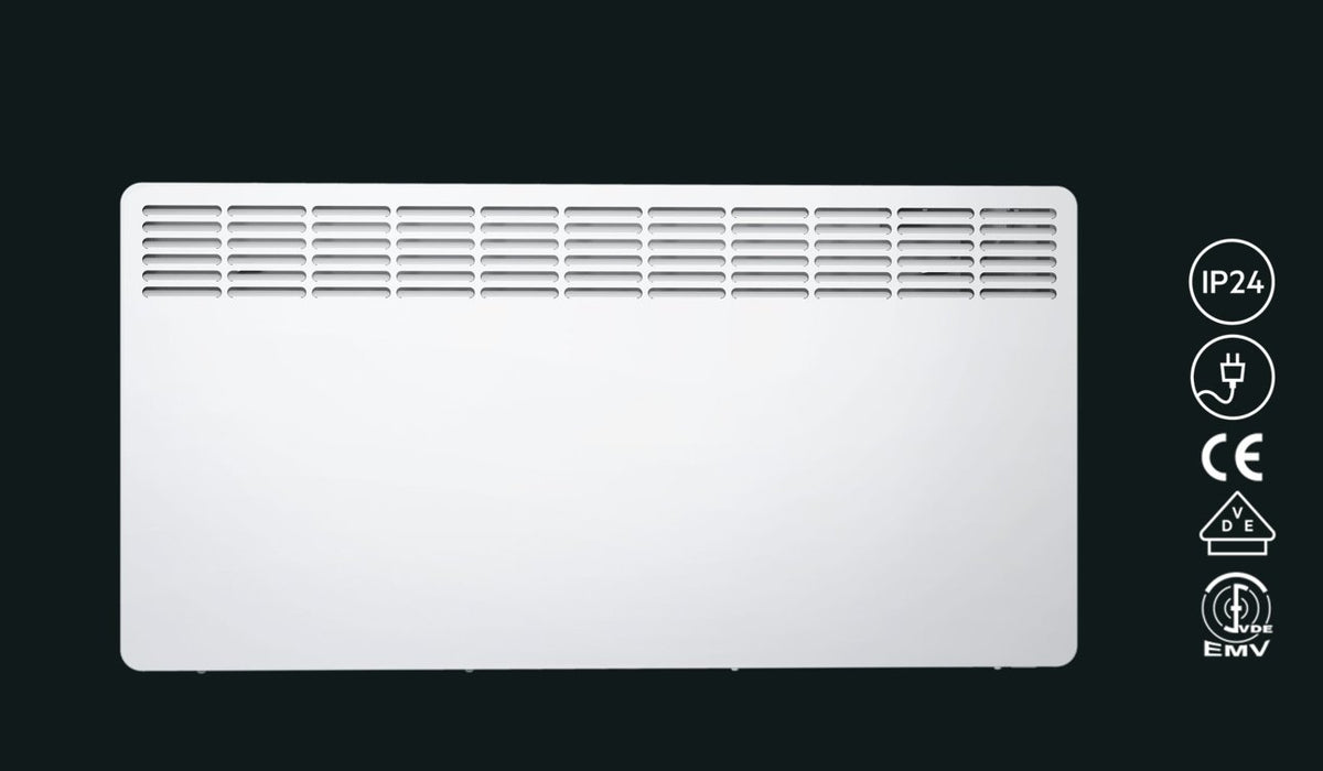 AEG WKL 2005 konwektor ścienny, energooszczędny, 2000 W na ok. 20 m², wyświetlacz LCD, programator czasowy, biały, 236535