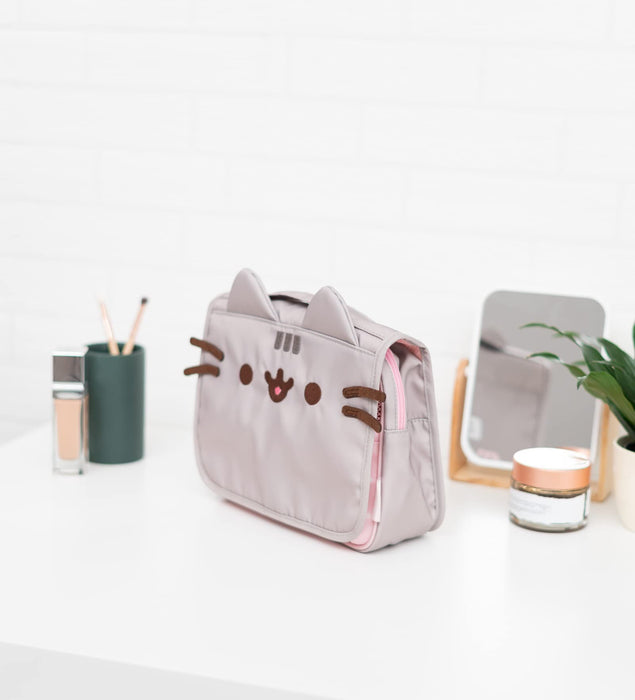 Grupo Erik MARE0141 Beauty Pusheen kosmetyczka do zawieszenia z obrotowym haczykiem, 100% wodoszczelna, idealna jako torba podróżna, torba na makijaż, torba podróżna, kosmetyczka, Kolor: Rosa
