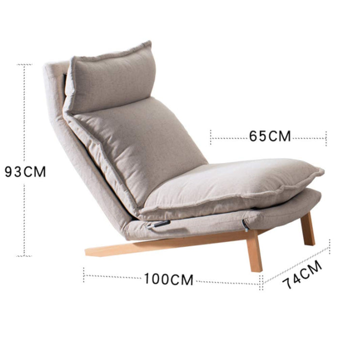 Leniwa sofa pojedyncze krzesło kanapa, dorosły salon kanapa wysokie oparcie leżak na zewnątrz poduszka ogrodowa przenośna stadion, szary