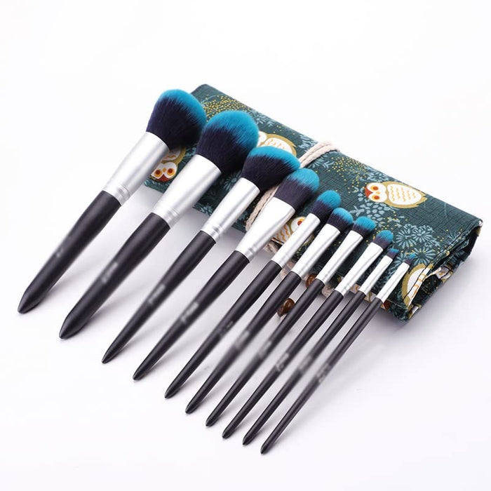 LZQDM 1. 0 szt. zestaw pędzli do makijażu podkładu, różu, cieni do powiek, pędzle do makijażu, pędzle syntetyczne, narzędzia kosmetyczne, (kolor: A, rozmiar: 10 szt.)