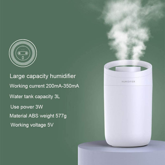 Nawilżacze 3L, ultra cichy nawilżacz powietrza 30 dB do sypialni dziecięcej biura, 2 dysze, 3 tryby mgły, funkcja automatycznego wyłączania - wytrzymuje do 30 godzin