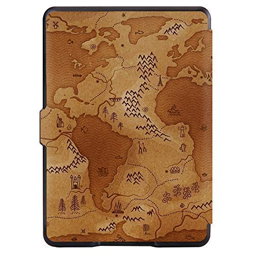 Huasiru Painting Case for Kindle Paperwhite, Map - fits All Paperwhite Generations Prior to 2018 (Will not fit All-New Paperwhite 10th Generation)