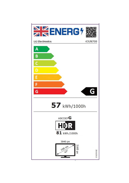 LG 43UN700-B, Monitor, Czarny