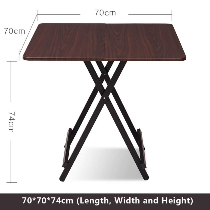 KLMP Składany lekki mały kwadratowy stół na zewnątrz stół do jadalni orzech orzech zewnętrzny ogród taras meble biurko, średni