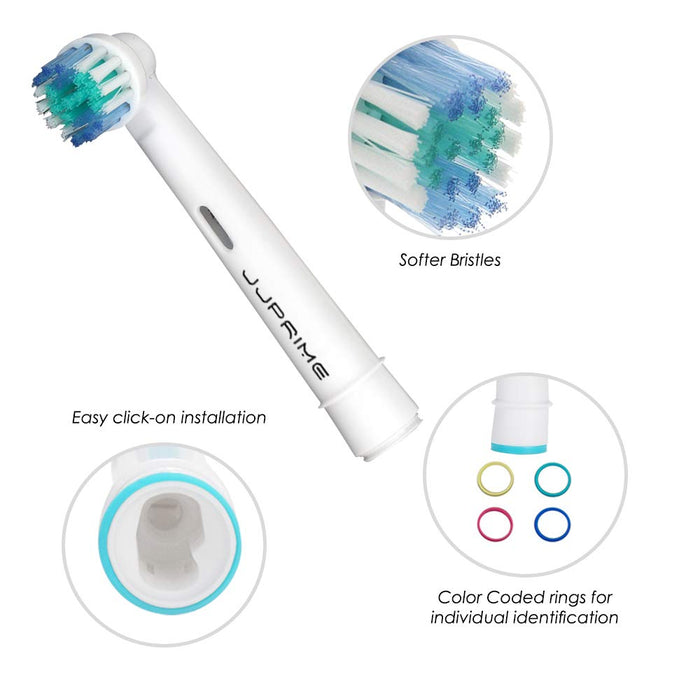 JJ PRIME - Profesjonalne elektryczne głowice do szczoteczek do zębów kompatybilne z Oral B, 8 sztuk wymiennych głowic do szczoteczek precyzyjnych do czyszczenia końcówek elektrycznych