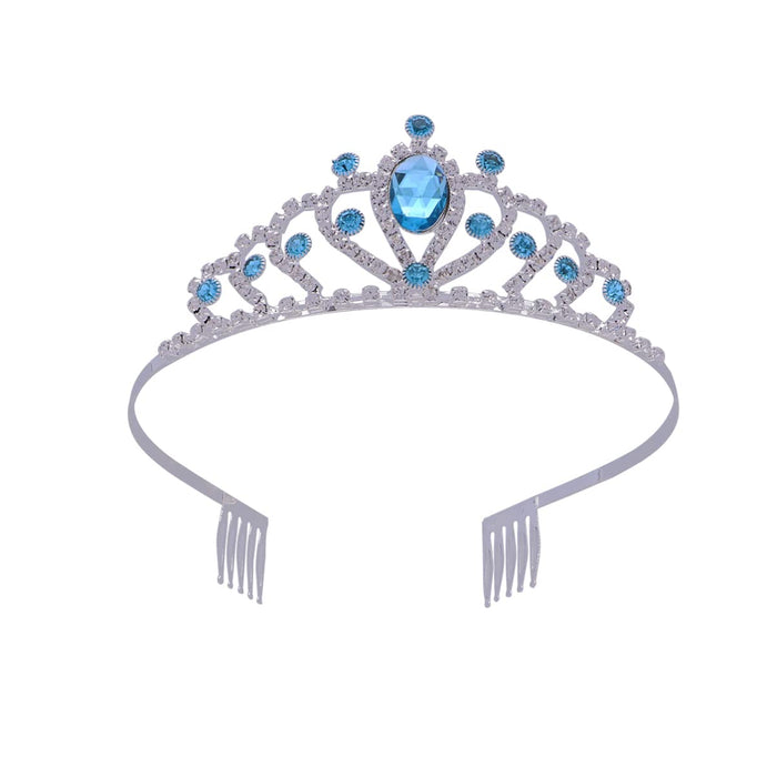 HEALLILY Dzieci Dziewczyny Korona Hearts Tiara Urodziny Elegancka Księżniczka Korona Jewelries Akcesoria Do Włosów Dla Gilrs (Niebieski)