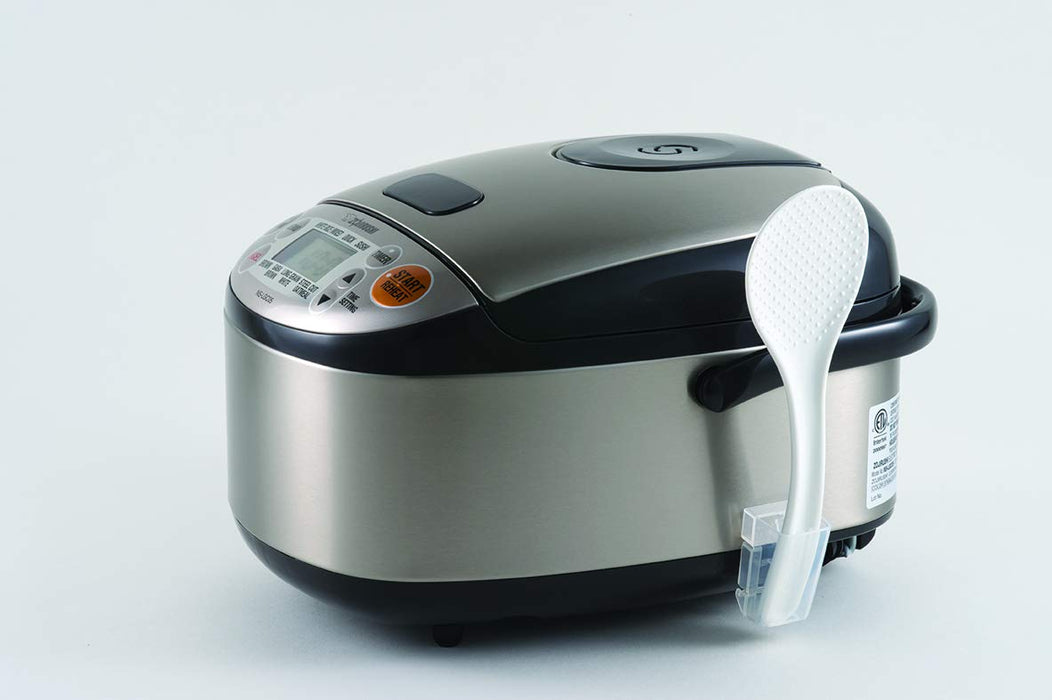 Zojirushi NS-LGC05XB Micom Rice Cooker & ciepło, 3 miseczki (bez pudełka), czarna nierdzewna