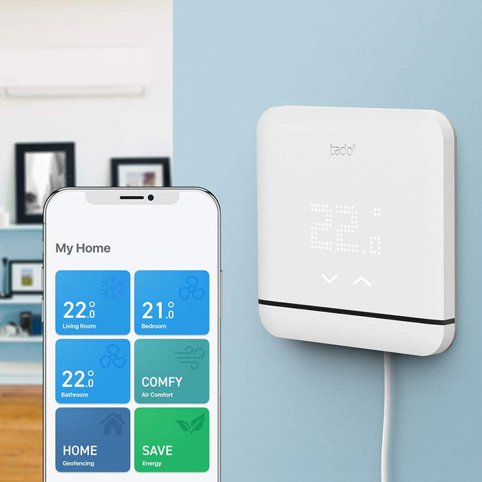 Tado Smart AC Control V3+ Inteligentny System Sterowania Klimatyzacją Biały 10 x 1.45 x 10 cm