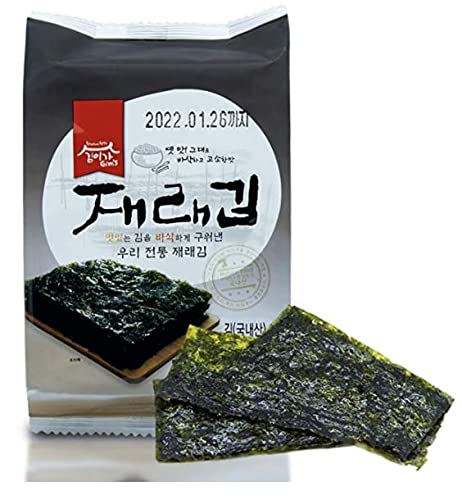 Najwyższej jakości pieczona przekąska z wodorostów [Korean Snack] Chrupiąca pieczona i lekko solona wegańska przekąska z wodorostów Omega 3 Source Zdrowa przekąska z wodorostów [JRND FOODS] 18 paczek