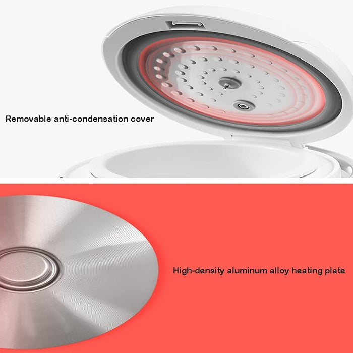 Ryżowar (1,6 l) wielofunkcyjny domowy akademik mini szybkowar do ryżu, wkładka ceramiczna, czas spotkania, dla 1-2 osób