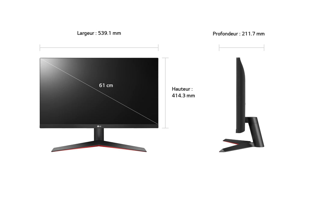 LG Monitor 24MP60G-B 24MP60GB 24" (24MP60G-B AEU) (24MP60GB AEU) LGAEU AEU AEU