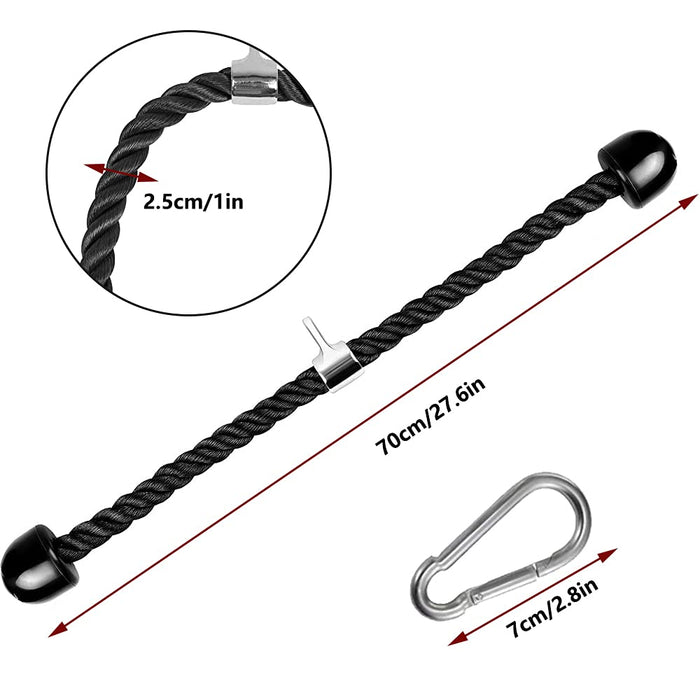 Linka ściągana w dół, nylonowa linka trzyepsowa, ściągana linka, kabel do mocowania maszyny, z klamrą do podciągania, do kombinacji treningu siłowego ramienia, bicepsy, trójepsy, siłowni lub domu