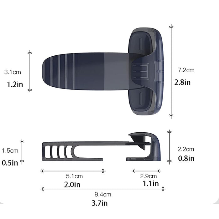 Gałka do drzwi Dziecko Bezpieczeństwo Drzwi Uchwyt Double Przycisk Lodówka Zablokuj uchwyt do drzwi do drzwi do drzwi AGD Klamki do drzwi (Color : Refrigerator lock black 1 pack)