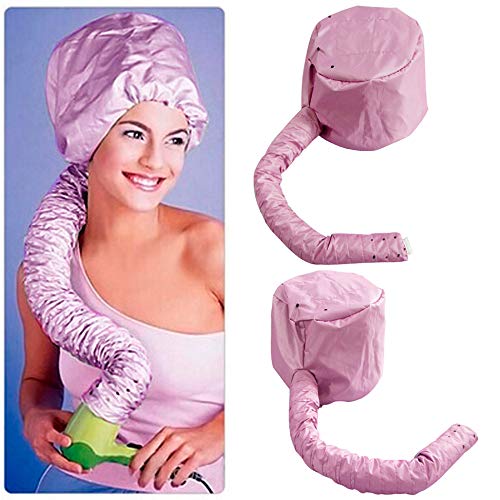 Bonnet Kask do suszenia, suszarka do włosów z gumową taśmą do mocowania telefonu komórkowego, szary