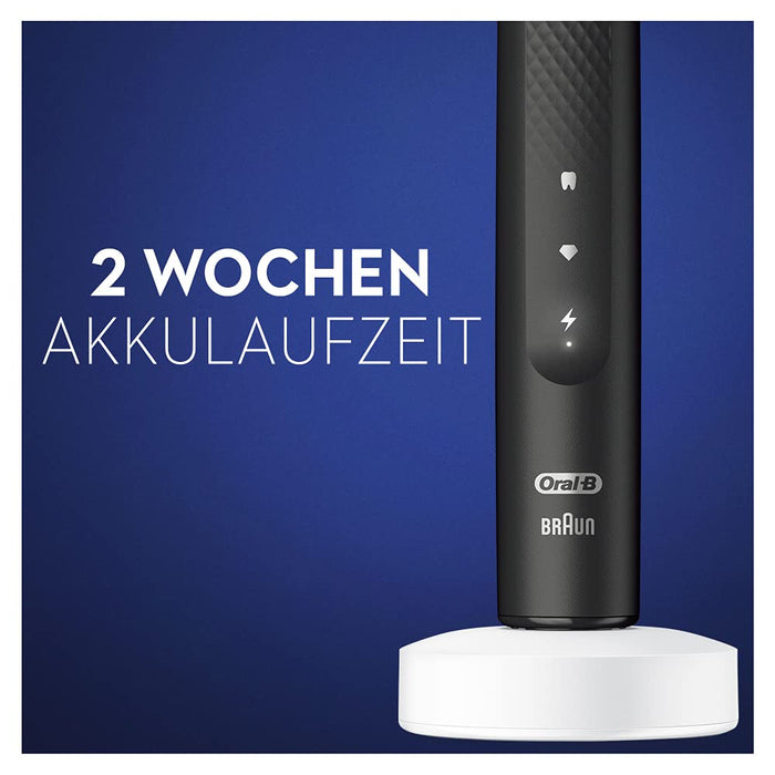 Oral-B Pulsonic Slim Clean 2900 elektryczna szczoteczka do zębów, dwupak z 2 końcówkami, 2 tryby czyszczenia do zębów z timerem, prezent dla niej / dla niego, czarno-biała