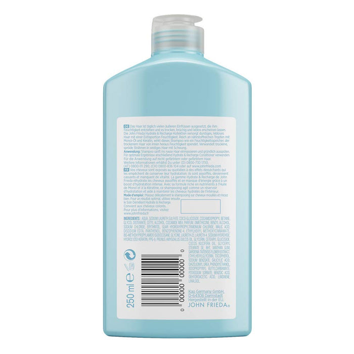John Frieda Hydrate & Recharge - Szampon - Działa głęboko, 1 opakowanie (1 x 250 ml)