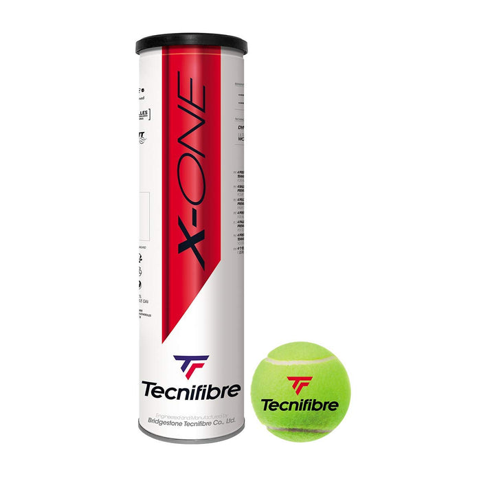 Tecnifibre Piłki tenisowe X-One, 4 piłki, zatwierdzone przez ITF FFT FIT