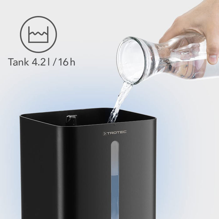 TROTEC Ultradźwiękowy nawilżacz powietrza B 4 E | zbiornik na wodę 4,2 l