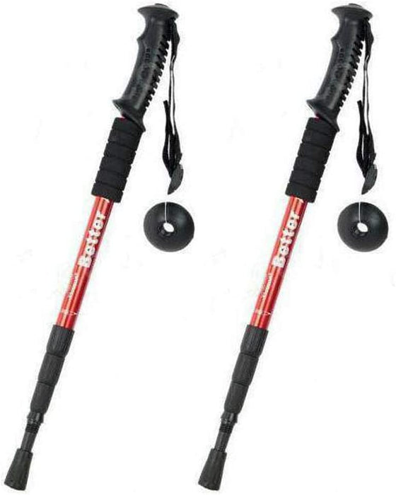 Para teleskopowych kijków trekkingowych Antishock Nordic Walking - regulowany rozmiar od 50 do 110 cm