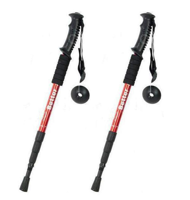 Para teleskopowych kijków trekkingowych Antishock Nordic Walking - regulowany rozmiar od 50 do 110 cm