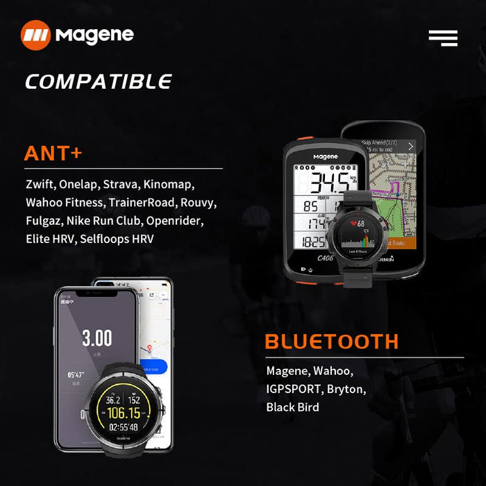 Magene H64 pulsometr HRM Fitness Tracker IP67 wodoszczelny wsparcie Bluetooth 4.2 i ANT+ New Vesion