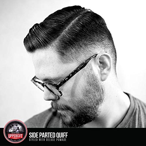Uppercut Deluxe, Deluxe Pomade, Professional Water-Based Pomade For Men With A Strong Hold High Shine Finish, Easy to Wash Out, No Residue 100g