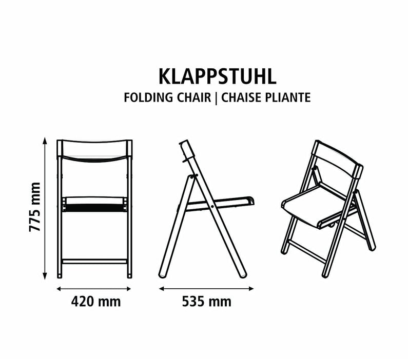 Tramontina Zestaw balkonowy Potenza, 3-częściowy, zestaw bistro, stół z 2 krzesłami, meble ogrodowe, składane, białe, drewno tekowe, 60 cm x 60 cm x 75 cm