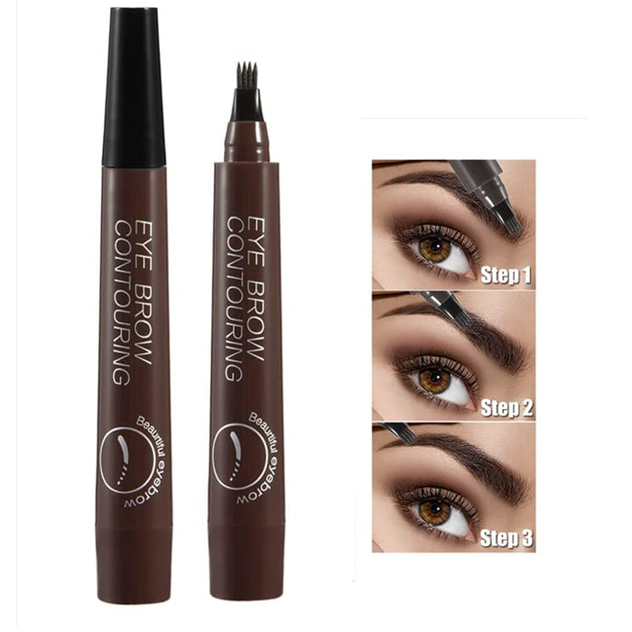 Timpou Microblading kredka do brwi – poprawia makijaż brwi, trwały, wodoodporny i odporny na ścieranie (ciemny brąz)