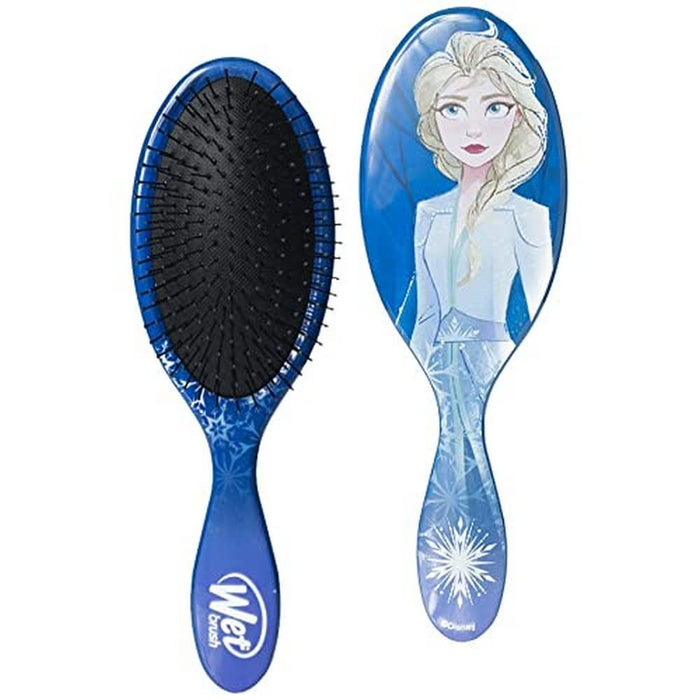 Elsa szczotka do czyszczenia na mokro oryginalna detangler, mocne i zdrowe włosy | delikatnie rozluźnia się bardzo miękkie włosie | Shine Enhancer | kolekcja Disney Frozen 2 - Elsa