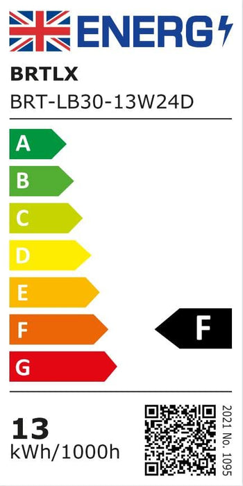 BRTLX 13 W B22 żarówki LED bagnetowe ciepłe białe 3000 K A60 200 stopni kąt świecenia 1040 lumenów matowe bez ściemniania 4-pak