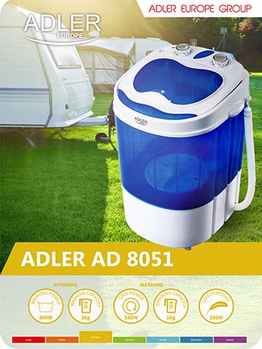 Adler AD8051 Pralka (Biały/Niebieski)